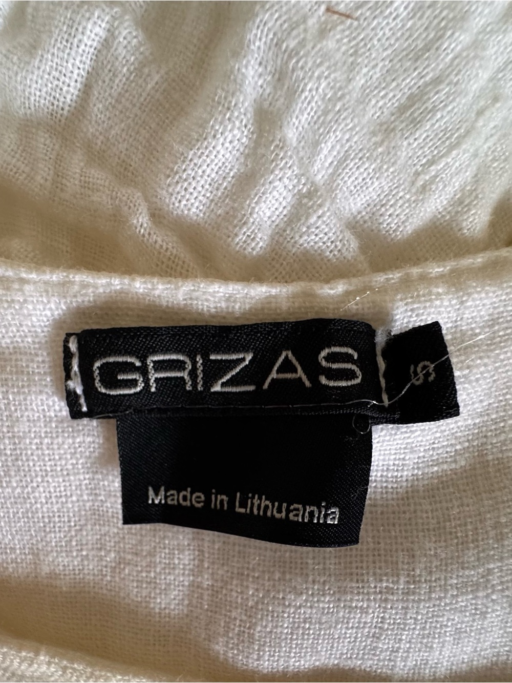 Grizas Ivory Linen Blend Ruffle Tunic Dress Boho Cottagecore - Picture 5 of 5